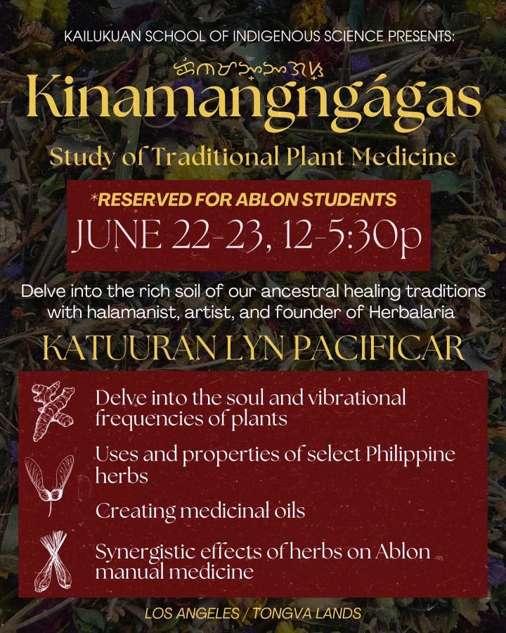 Kinamangngágas: Study of Traditional Plant Medicine